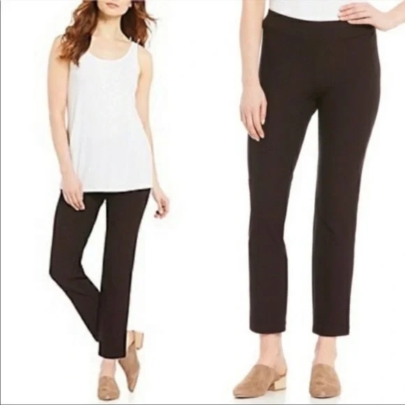 Eileen Fisher | Pants u0026 Jumpsuits | Eileen Fisher Brown Cotton Cropped Pants  Size Medium Petite | Poshmark